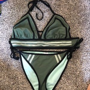 Army green two piece bikini
